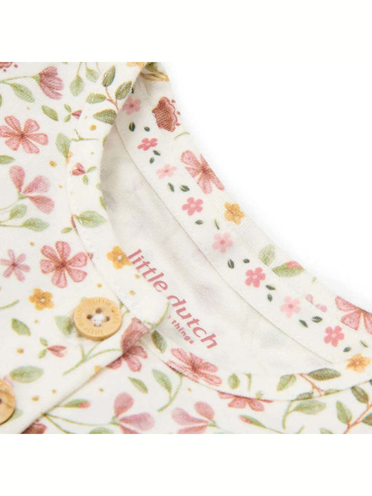 Kids Fabric Dungarees White