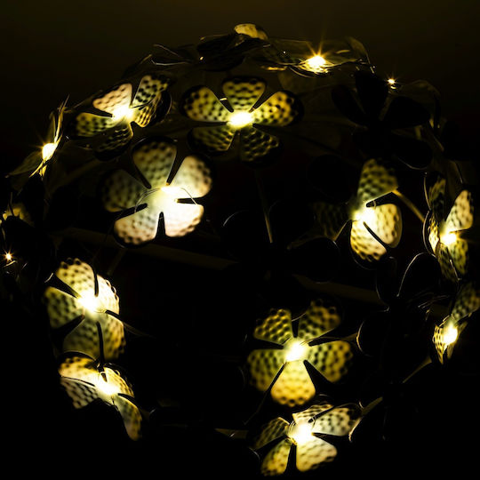 Lumineo Spiked Solar Light Flower Warm White with Motion Sensor and Photocell 17x17x50cm