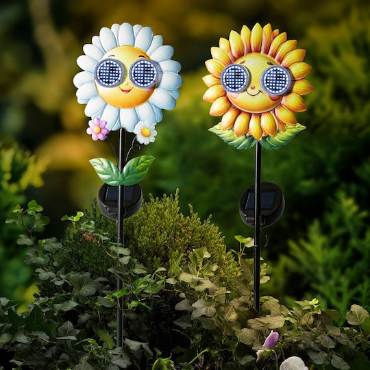 Lumineo Spiked Solar Light Flowerpot with Motion Sensor and Photocell 10.5x14x78cm
