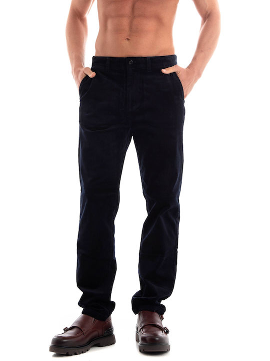 Ανδρικό Παντελόνι Chino Ελαστικό Regular Fit Μπλε