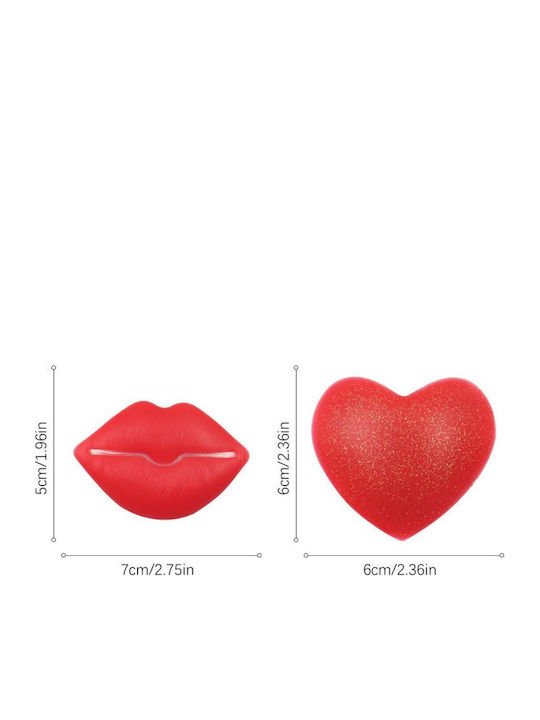 Kinksters Heart Nipple Covers Red