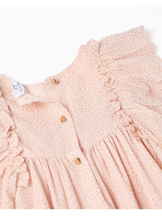 Girls Dress Sleeveless Tulle Pink