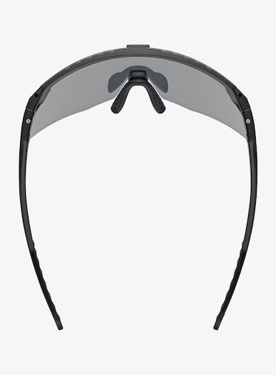 Uvex Cycling Glasses With Black Frame And Mirror Transparent Photochromic Lenses