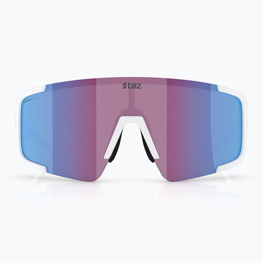 Bliz Nordic Cycling Glasses With White Frame And Polarized Photochromic Lenses