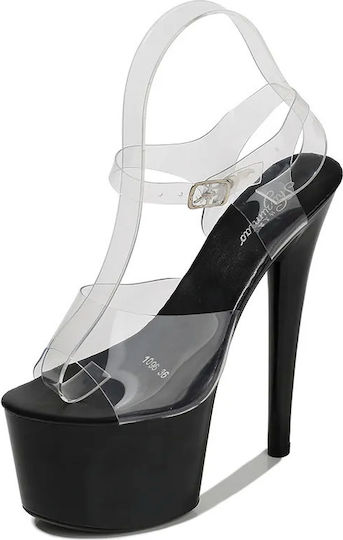 Dansing Heels Platforms Schwarze 14.5cm