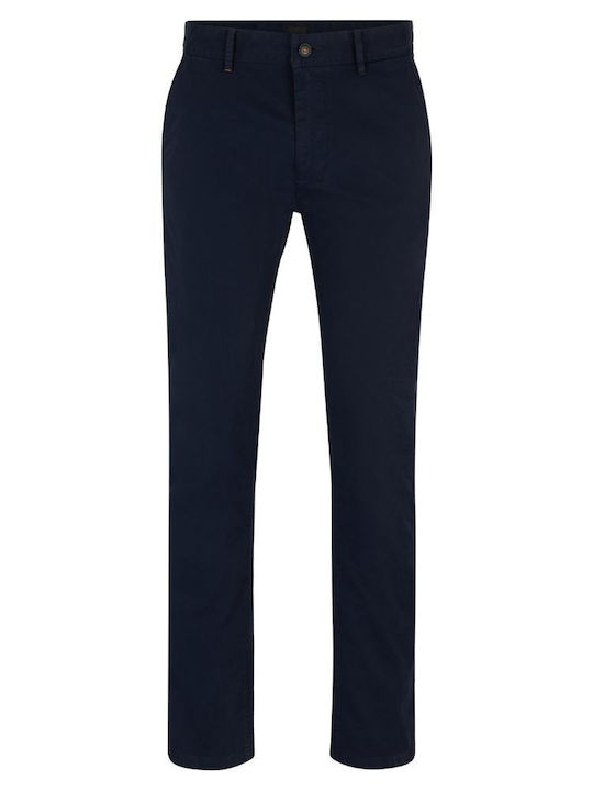 Trousers Chino Elastic in Slim Fit Dark Blue