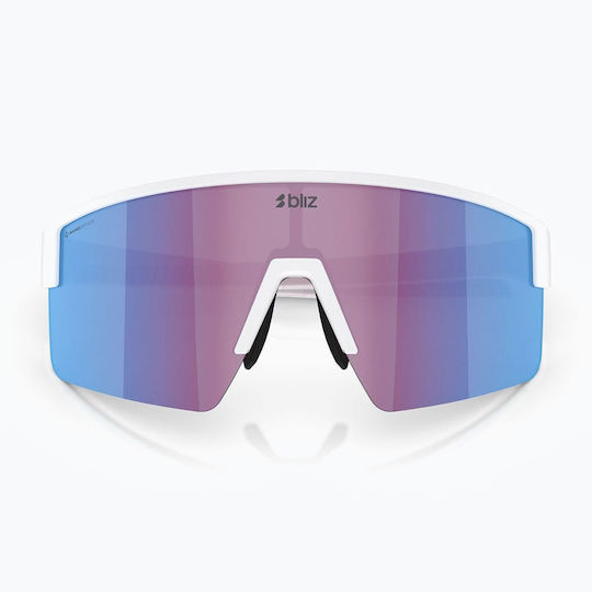 Bliz Fahrradbrillen Nano mit Weißem Rahmen und Polarisierten / Photochromen Linsen