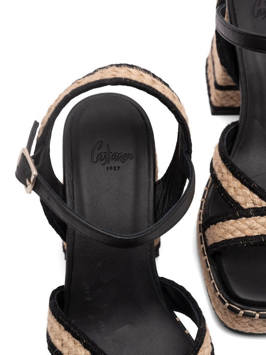 Leder Damen Sandalen Beige