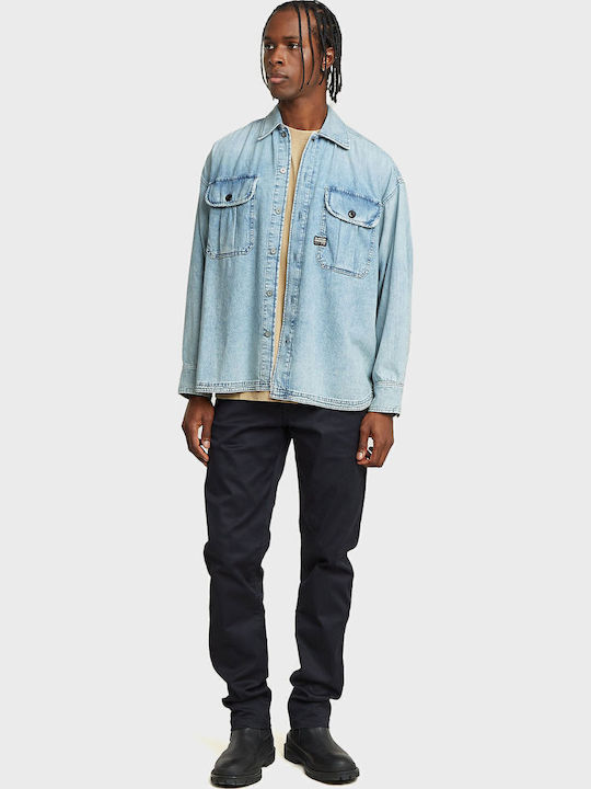 Morry Παντελόνι Chino Ελαστικό σε Tapered Γραμμή Blue