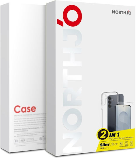 Northjo Silicone Back Cover Set with Tempered Glass Transparent (Galaxy S26)