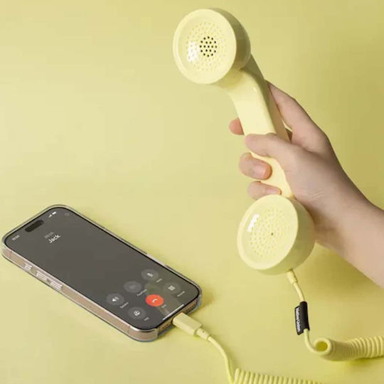 Native Union Retro Pop Phone Usb-c Combined Microphone Calls Video Yellow
