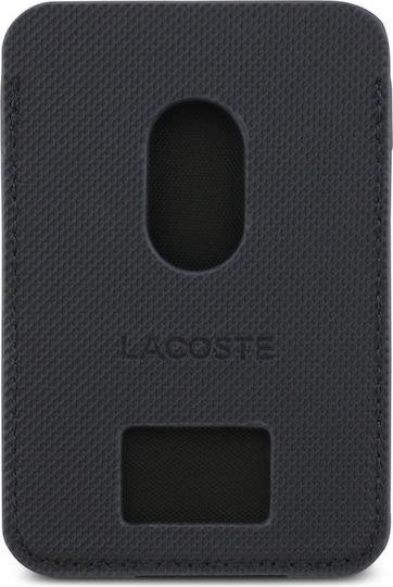 Lacoste MagSafe Husă Pentru Carduri Iconic Petit Pique în Culoare Albastru Marin