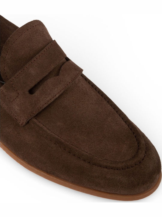 Leder Herren Mokassins in Braun Farbe