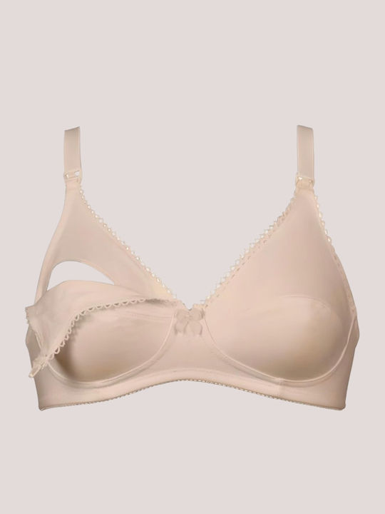 Beige Bra Without Padding With Underwire
