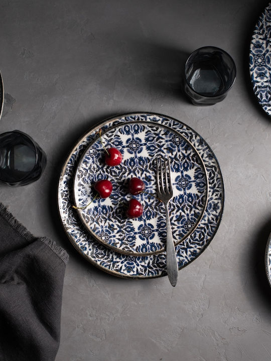 Fine Seville Shallow Porcelain Plate 6 Pieces