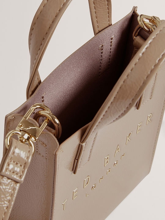 Icon Damenhandtasche Schulter / Handtasche Krokodilmuster Grau