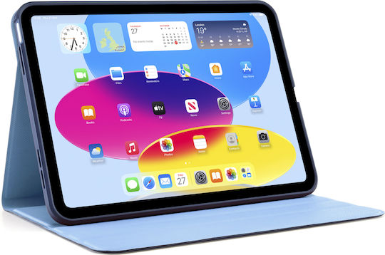 Pipetto Origami Флип капак Въртящ се Син (iPad (A16), iPad (2022))