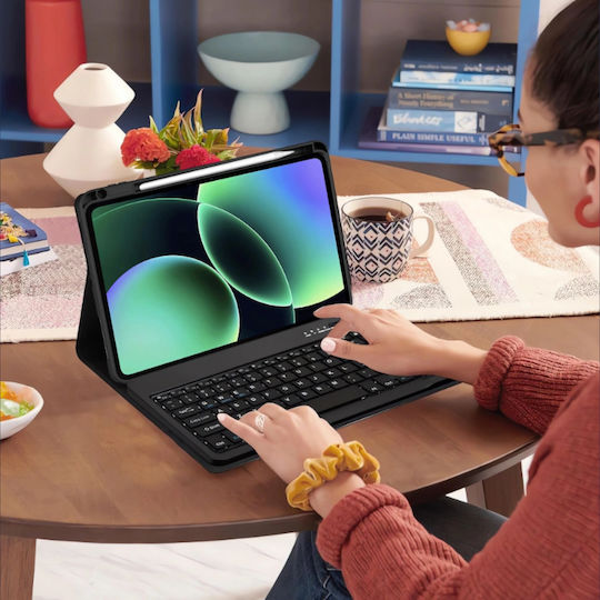 Tech-Protect Flip Cover mit Tastatur Schwarz für Xiaomi Pad 7 / 7 Pro / 8 / 8 Pro