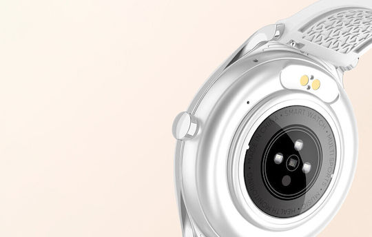 Colmi L10 39mm Smartwatch με Παλμογράφο (Ασημί)