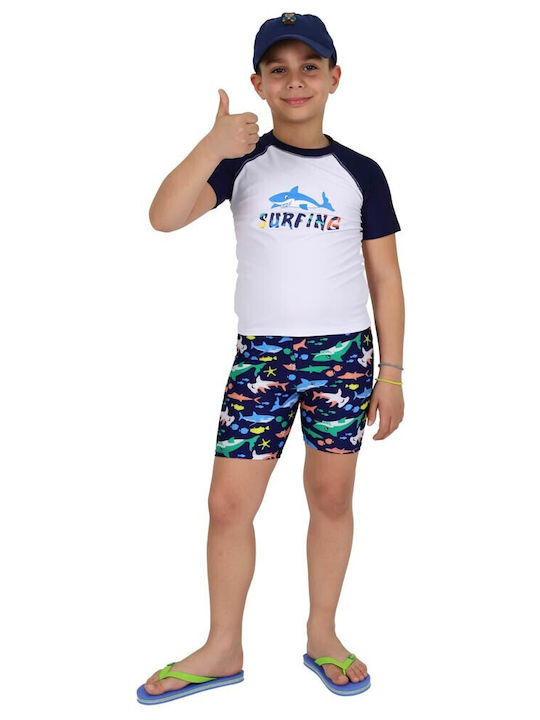 Waves Kids Swimwear Set White