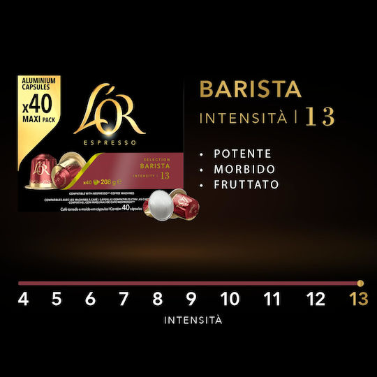 L'Or Capsules Espresso Barista Compatible with Machine Nespresso 40caps,tobolek