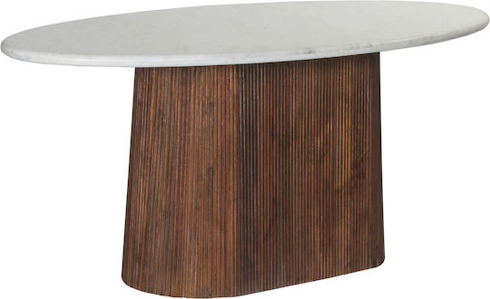 Purger Table Dining Room with Marble Surface White 180x90x76cm
