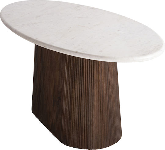 Purger Table Dining Room with Marble Surface White 180x90x76cm