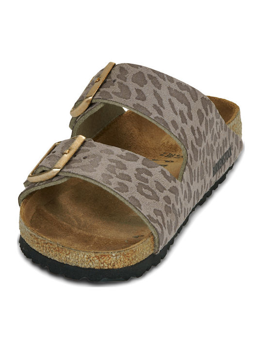 Leather Women's Sandals Grey Narrow Fit