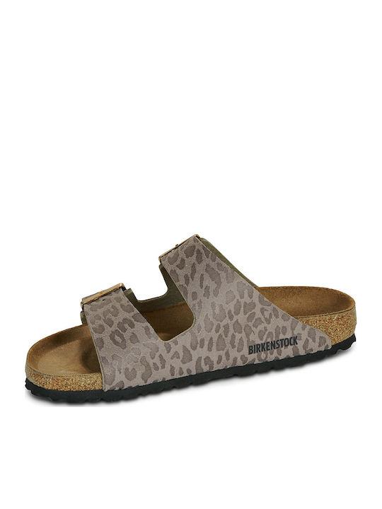 Leather Women's Sandals Grey Narrow Fit
