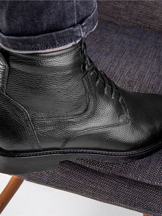 Herrenstiefel Schwarz Leder