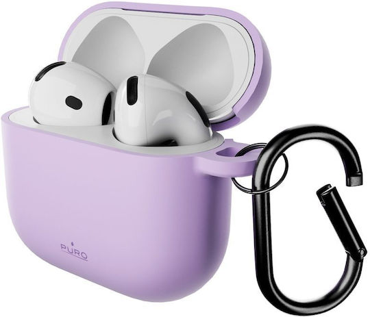 Puro Icon Silikonhülle in Lila Farbe für Apple AirPods 4