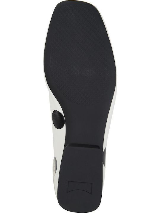 Casi Myra Leder Damen Ballerinas in Weiß Farbe