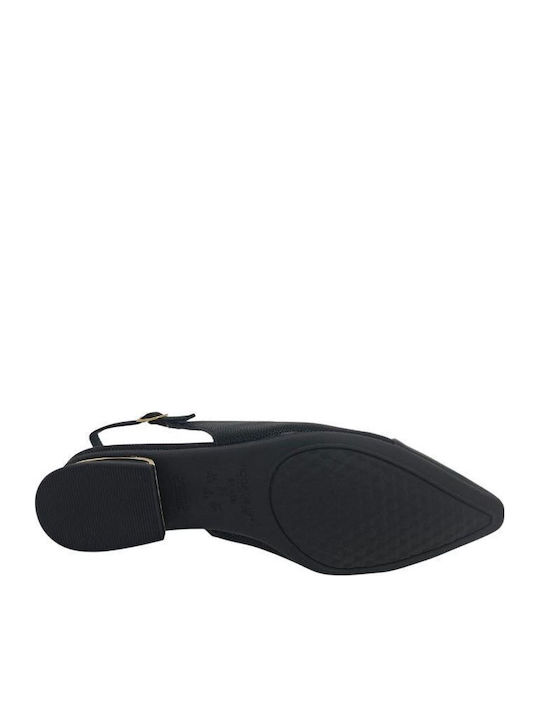 Damen Ballerinas Slingback Schwarz