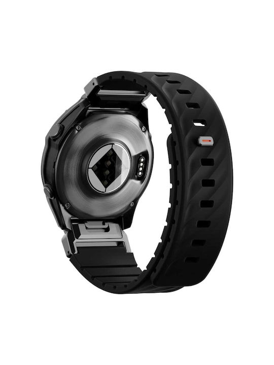 Uniq Fluo X Smart-fit Strap Garmin 22mm Black Uniq-22mm-fluomblk