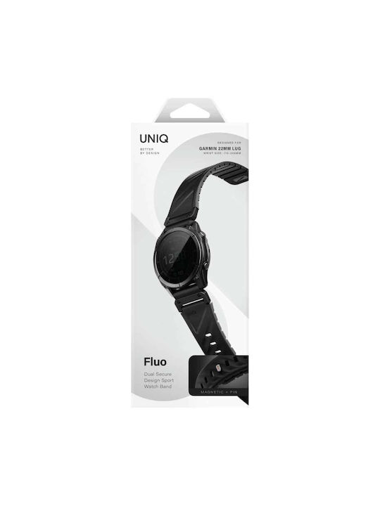 Uniq Fluo X Smart-fit Strap Garmin 22mm Black Uniq-22mm-fluomblk