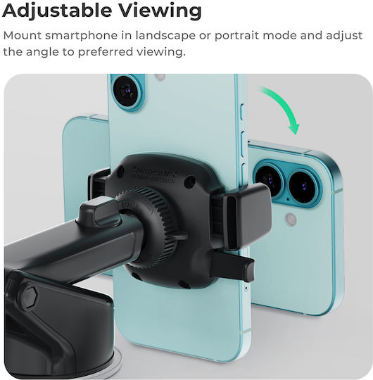 iOttie Touch Mini Car Mobile Mount with Adjustable Hooks Black