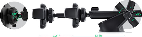 iOttie Touch Mini Car Mobile Mount with Adjustable Hooks Black
