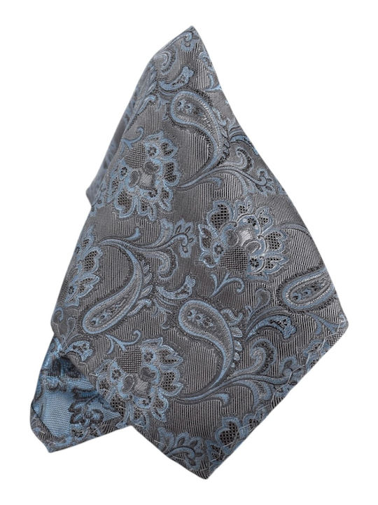 Men's Tie Handkerchief 6cm Nino Venturi A42 Petrol