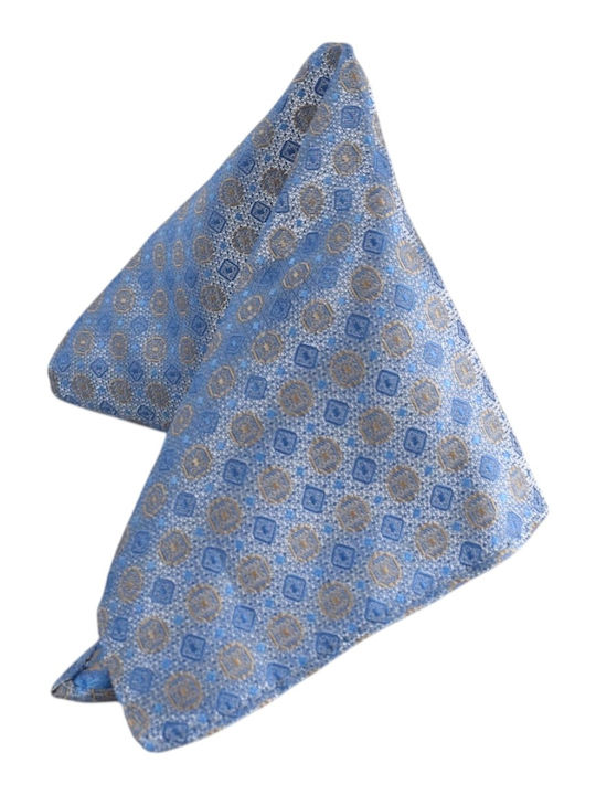 Men's Tie Handkerchief 6cm Nino Venturi A70 Light Blue
