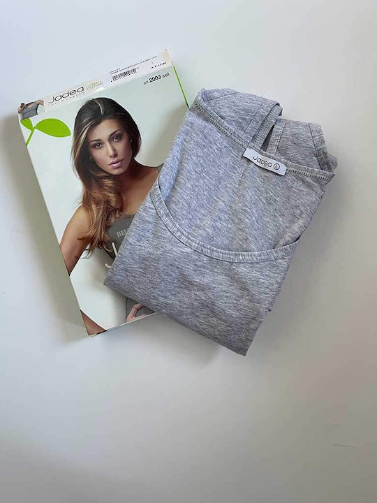 Gray Melange Women's Tank Top with Spaghetti Strap