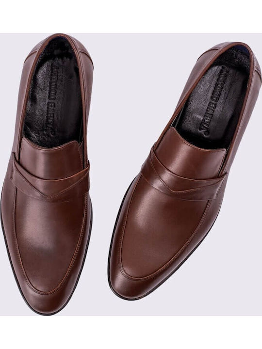 Leather Men's Moccasins in Brown Colour