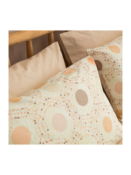 Vesta Home Amanda-1 Bed Sheets Set King Size 270x260cm Beige 4 Pieces