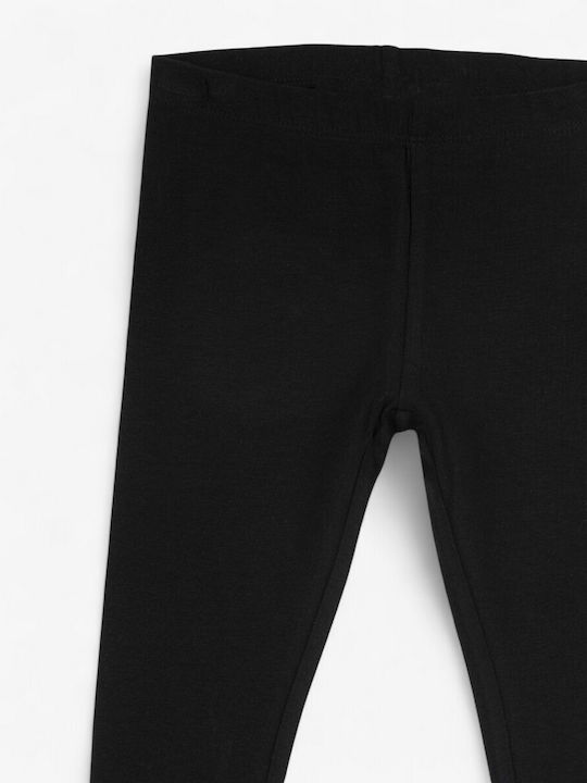 Kinderleggings Sport Lang Schwarz
