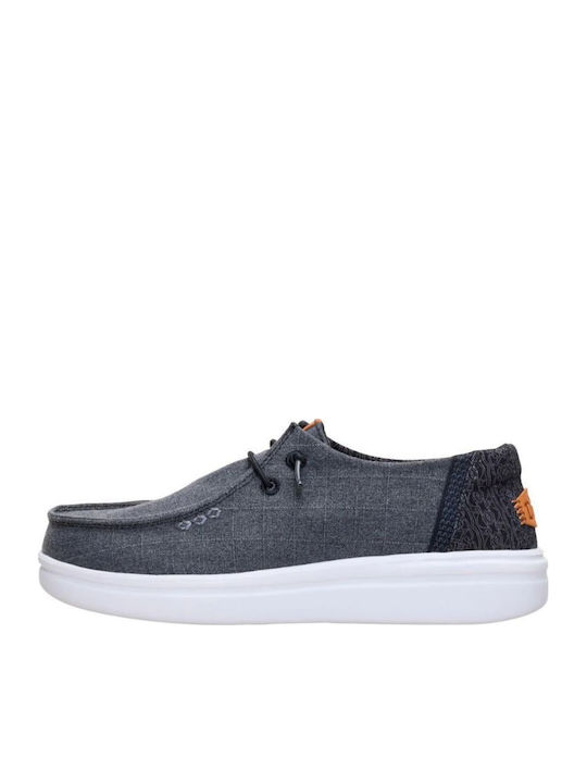 Wendy Rise Chambray Women's Moccasins in Black Colour