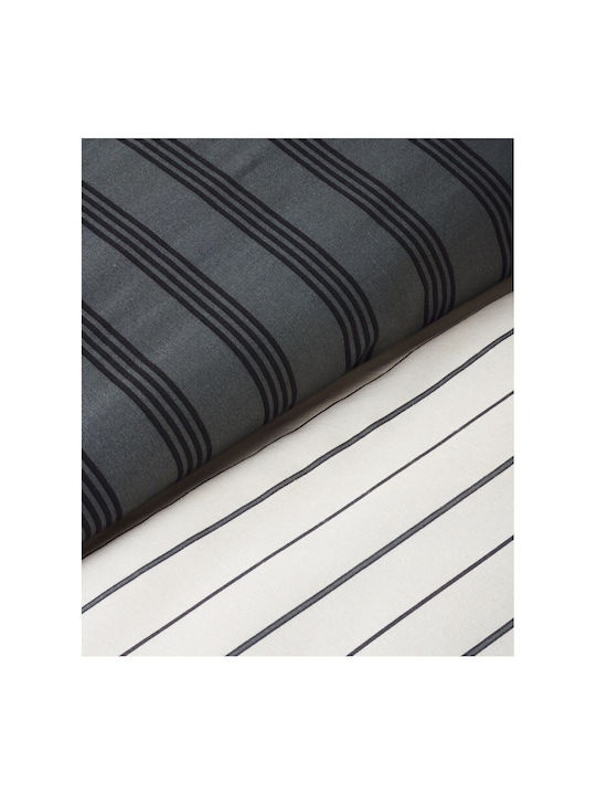 Kentia Arlo Super-Double Bed Sheets Set with Rubber Hugger 160x200+35cm Gray 4 Pieces