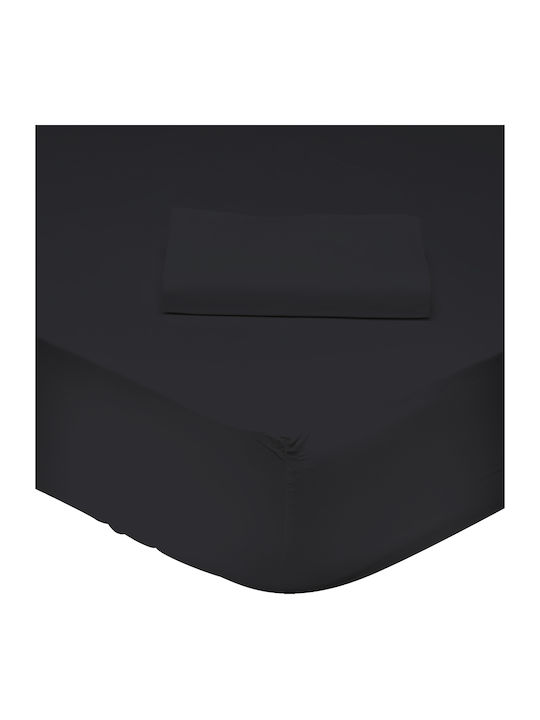 Marwa Σεντόνι Μονό 160x250εκ. Black 016