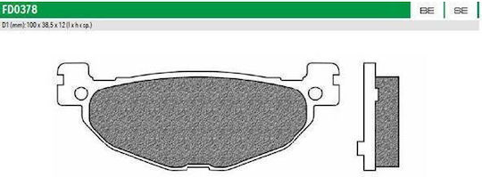 Rear Yamaha T-Max 500 IE 04-11 YP 400 Majesty 04-11 Newfren FD0378BE1
