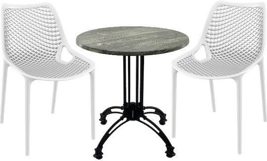 Garden & Outdoor Furniture Sets Dining Room for Small Balcony Maple 3 Pieces MAPLE