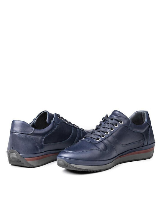 Leather Men's Casual Shoes Blue