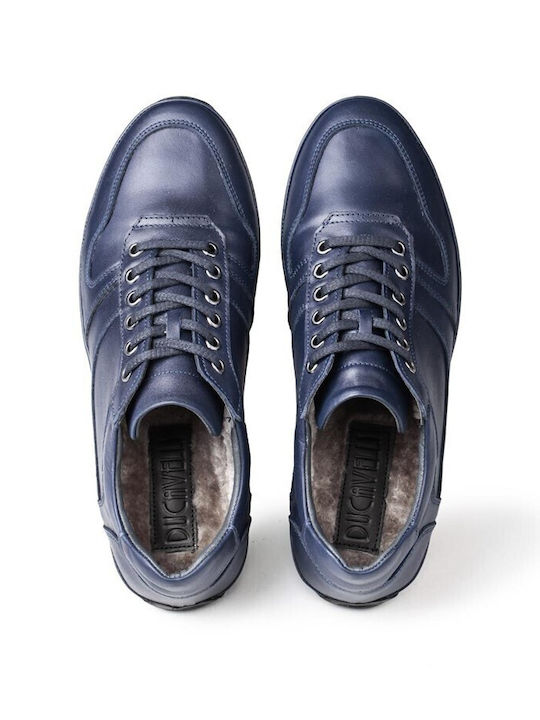 Leather Men's Casual Shoes Blue